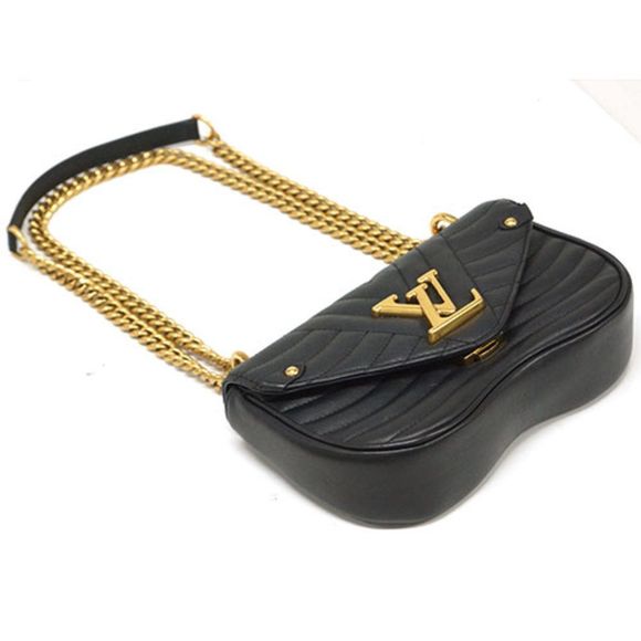 Louis Vuitton Smooth Calf New Wave Chain Bag PM Shoulder Black - Picture 8 of 14